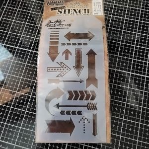 NEW Tim Holtz Stencil - #25 - Arrows